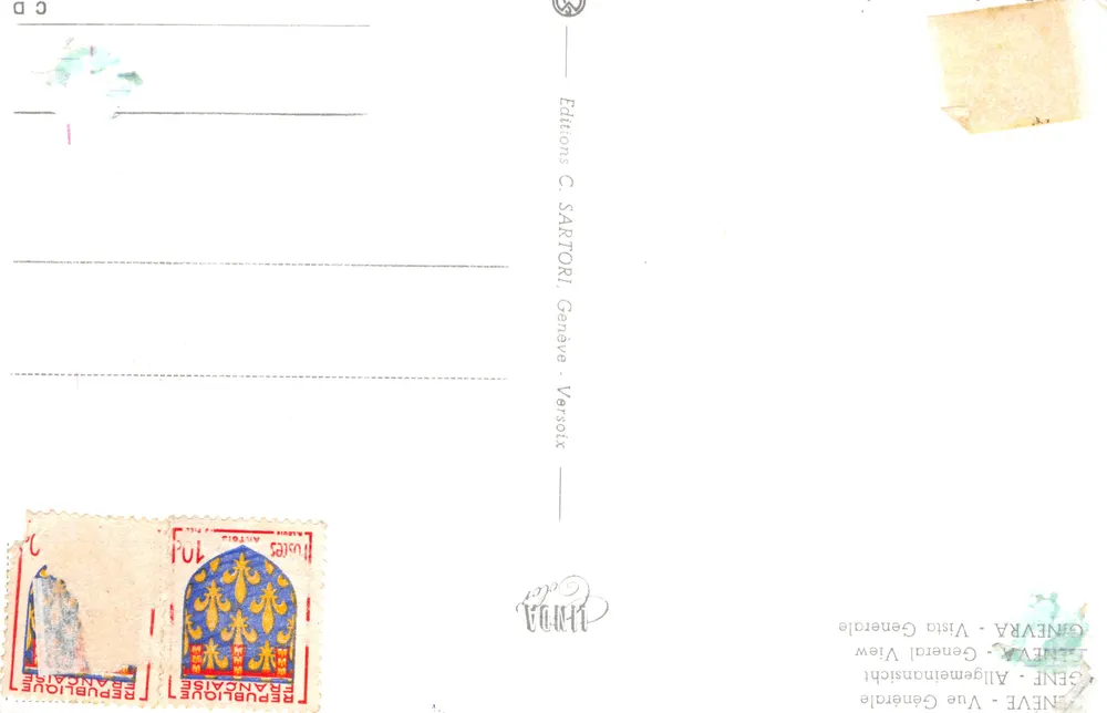 Genf — Allgemeiner Blick — Verlag Editions C. SARTORI, Genf - Rückseite