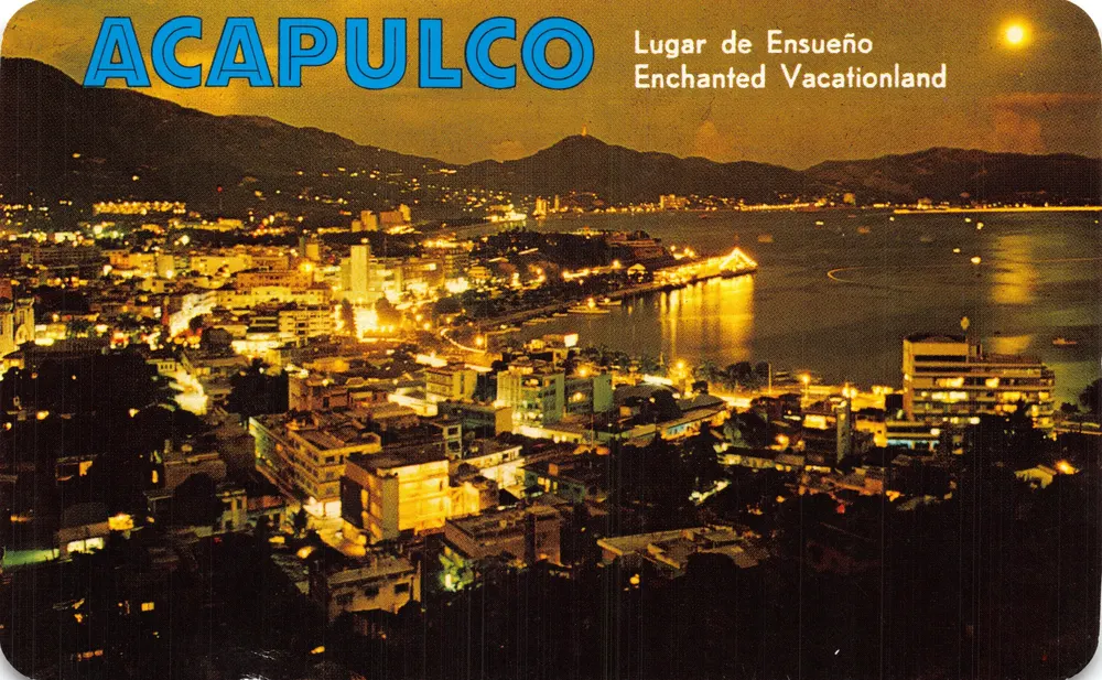 Acapulco — Panoramische Nachtsicht — Verlag VISTACOLOR - Vorderseite