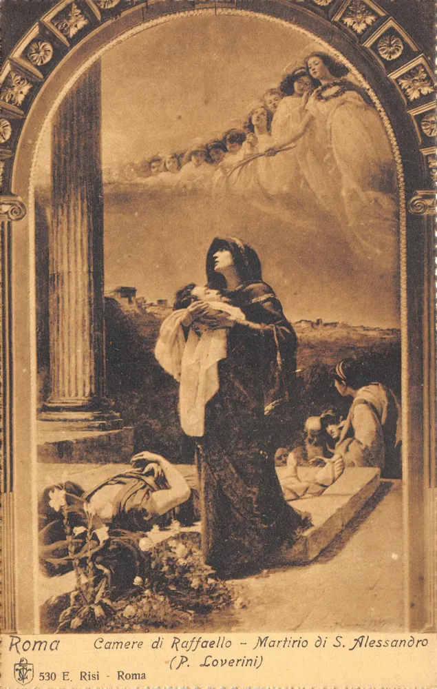 Martyrium des hl. Alexander — Gemälde von P. Loverini — Verlag E. Risi, Nr. 530 - Vorderseite