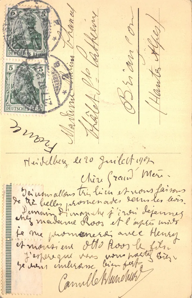Heidelberg — Château, Les Arcades — éditeur Heidelberg - 뒷면