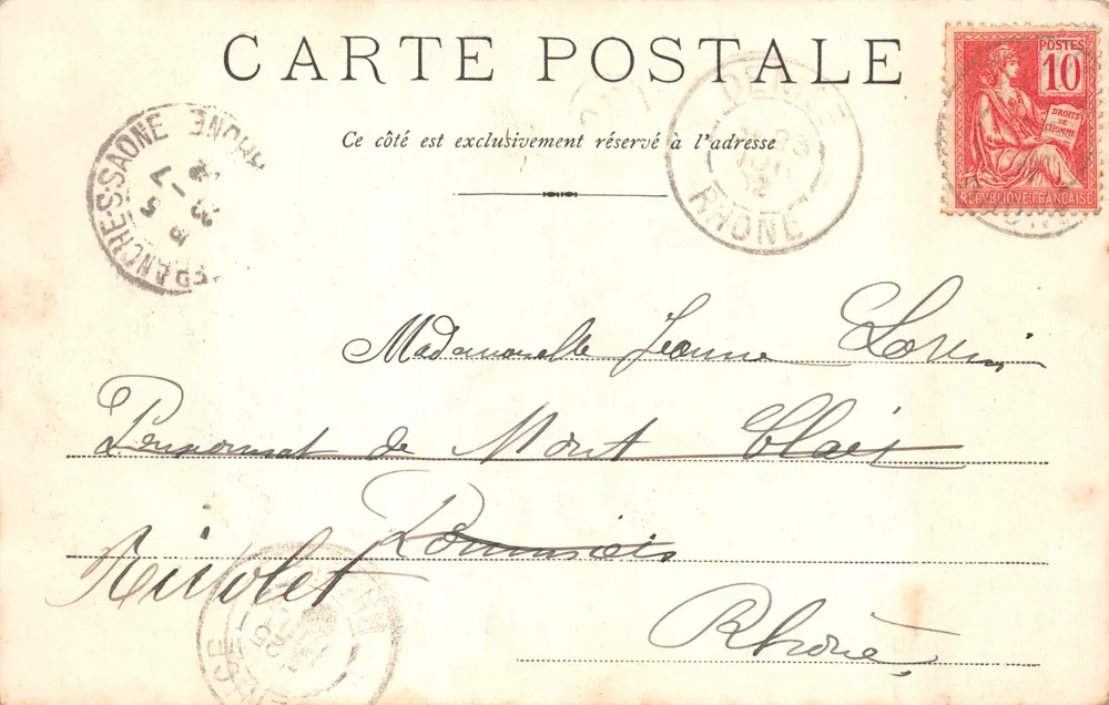 Genève — Les Tours de St-Pierre — éditeur J.J. 13M - Verso