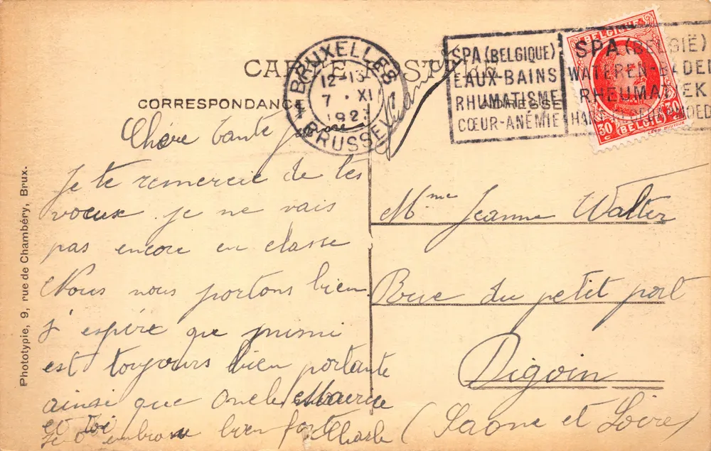 Brüssel - Platz und Bahnhof Luxembourg — Verlag Gibert, Nr. 108 - Rückseite
