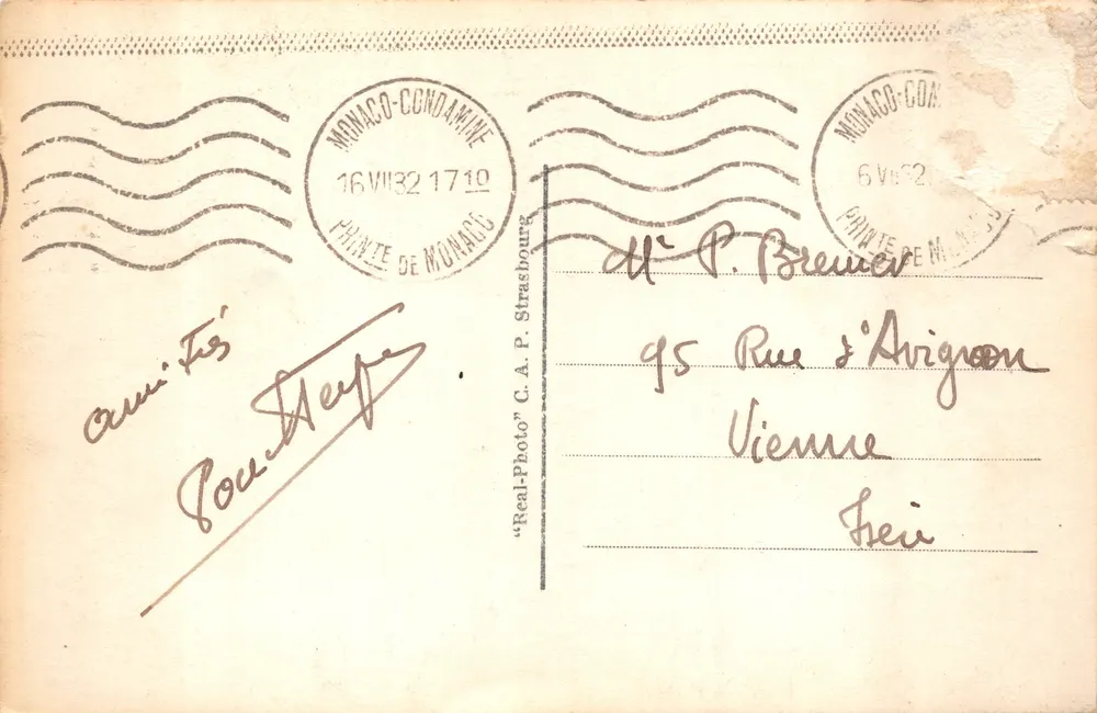Monte-Carlo — Le Beach — éditeur E.A.A. n° 326 - 뒷면
