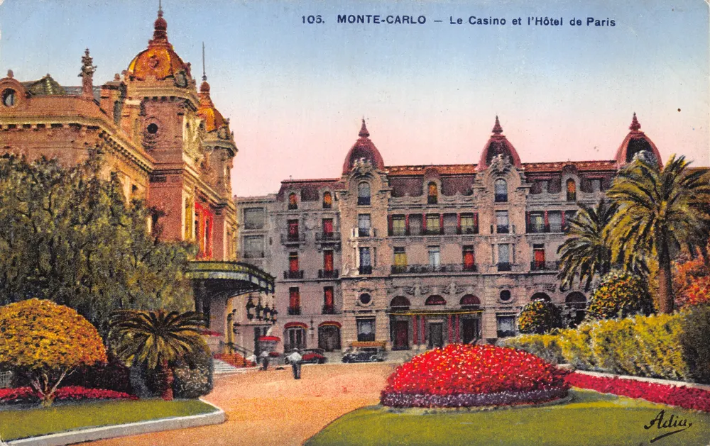 Monte-Carlo — Das Casino und das Hôtel de Paris — Adia, Nr. 105 - Vorderseite