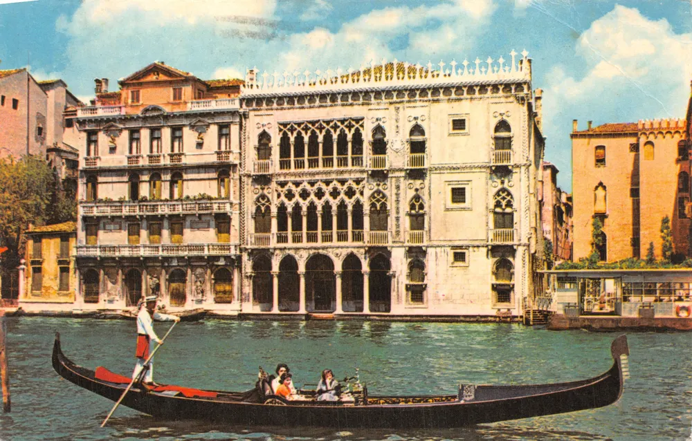 Venedig — Ansicht des Grand Canals mit dem Haus Ca' d'Oro — Verleger INDIGAN SIMPHO - Vorderseite