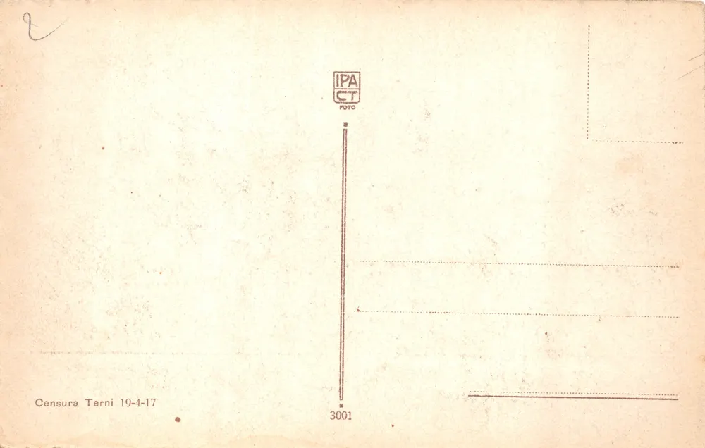 Scène lacustre — arbre penché au bord de l'eau — éditeur CARACCI - Verso