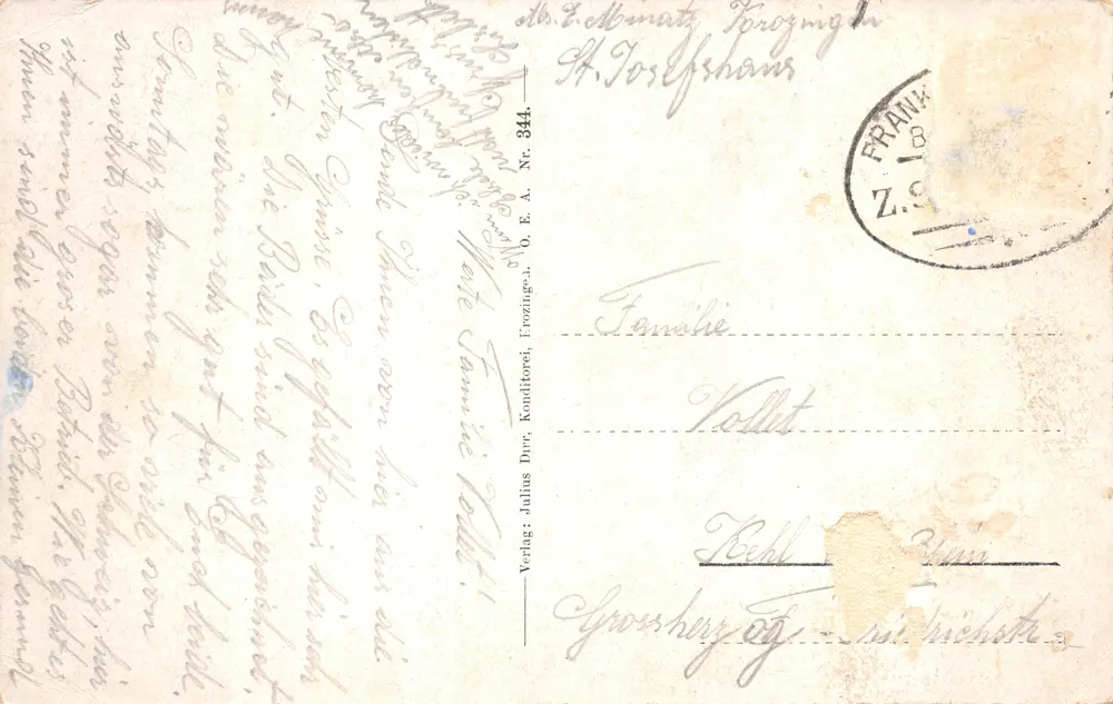 Krozingen i. B. — Badhaus — Verlag: Verlag Julius Durr, Krozingen i. B - Rückseite