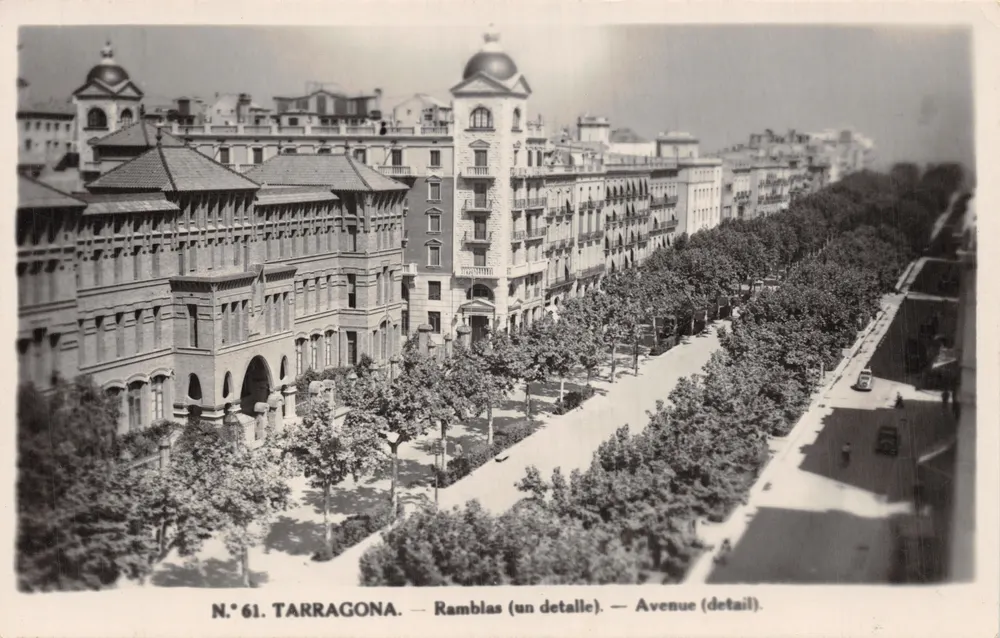 Tarragona — Ramblas (ein Detail) — Avenue (Detail) — N.° 61 - Vorderseite