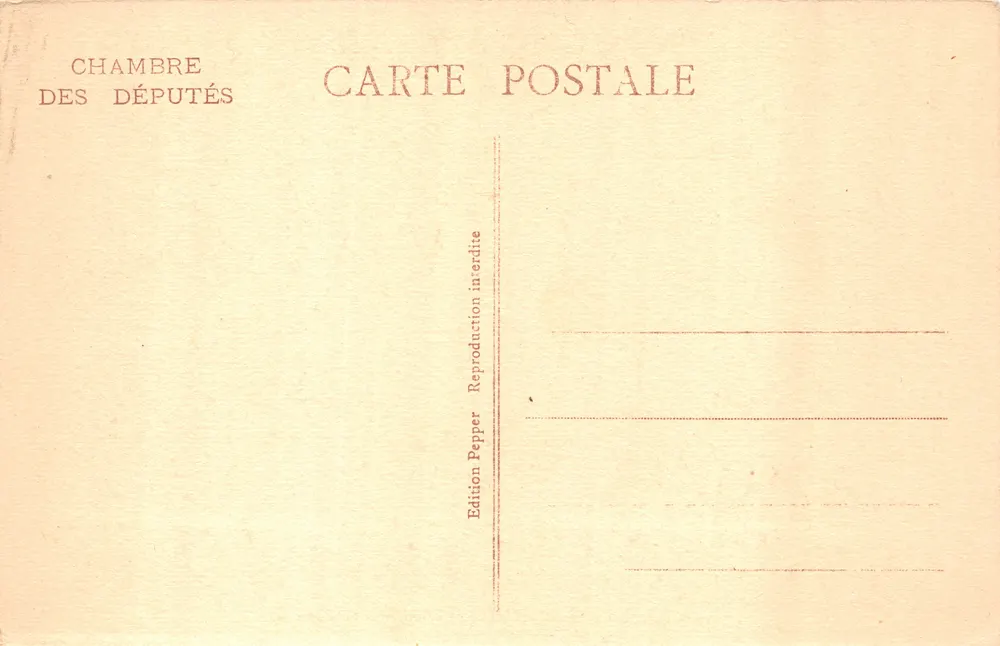 Salon Abel de Pujol — Chambre des Députés — Édition Pepper - Verso