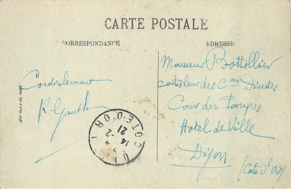 Paris — La Bourse — éditeur LL. n° 1273 - Verso