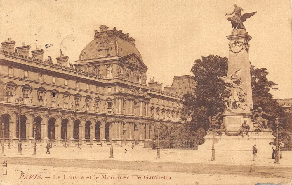 Paris — Le Louvre et le Monument de Gambetta. — L.D - Recto