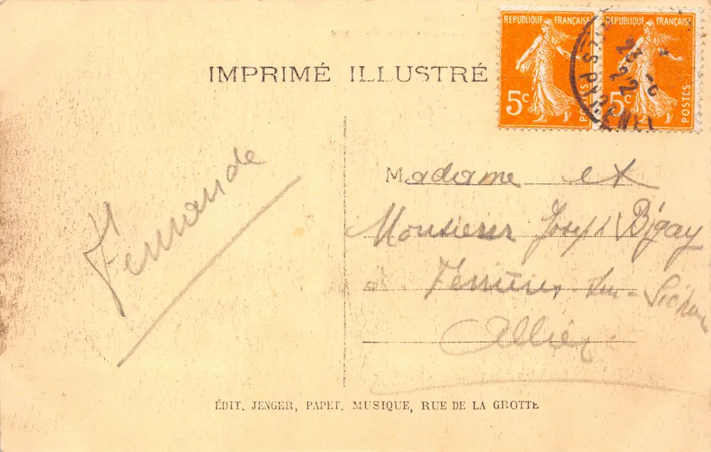 Lourdes — Ansicht der Basilika — Verlag IMPRIMÉ ILLUSTRÉ n°157 - Rückseite