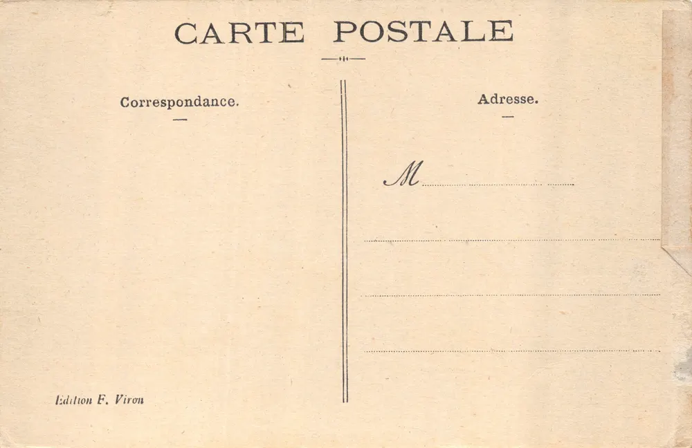 Lourdes — Die Basilika (Seitenansicht) — Edition F. Viron, Nr. 308 - Rückseite