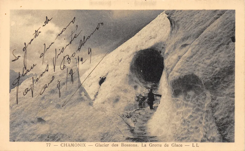 Chamonix — Glacier des Bossons. La Grotte de Glace — LL - 앞면