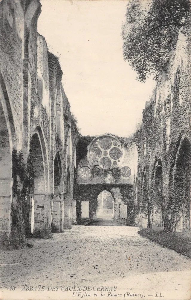 Abtei Vaulx-de-Cernay — Die Kirche und die Rosefenster (Ruinen) — LL. n°18 - Vorderseite