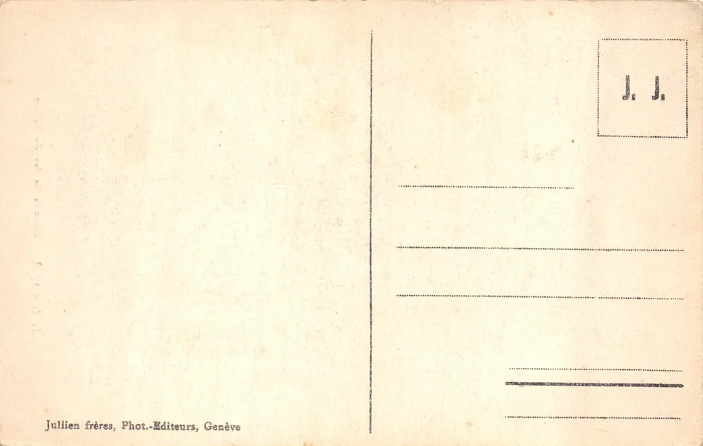 Salève-Bahn — Ansicht des Zuges beim Aufstieg — J. J. - 1713 - Rückseite