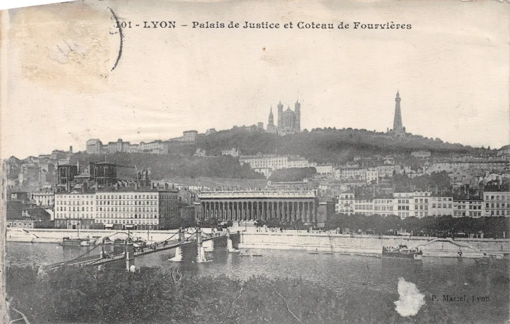 LYON — Palast der Gerechtigkeit und Fourvières-Hügel — P. Marcel, Lyon, n°101 - Vorderseite