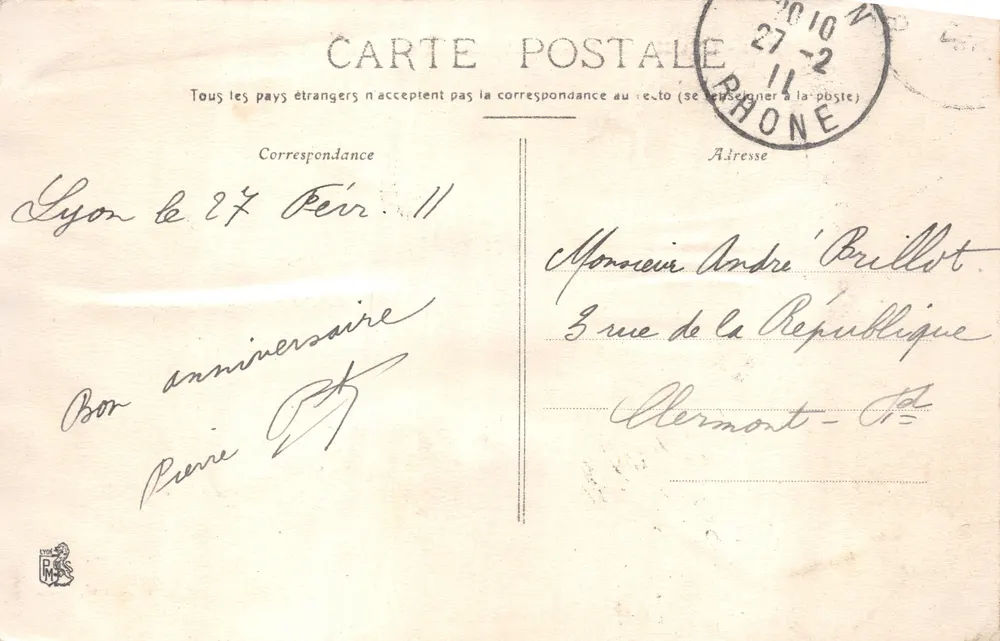 LYON — Palast der Gerechtigkeit und Fourvières-Hügel — P. Marcel, Lyon, n°101 - Rückseite