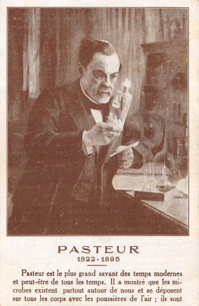 Pasteur — portret en laboratorium — uitgever afdrukker niet zichtbaar - Voorkant