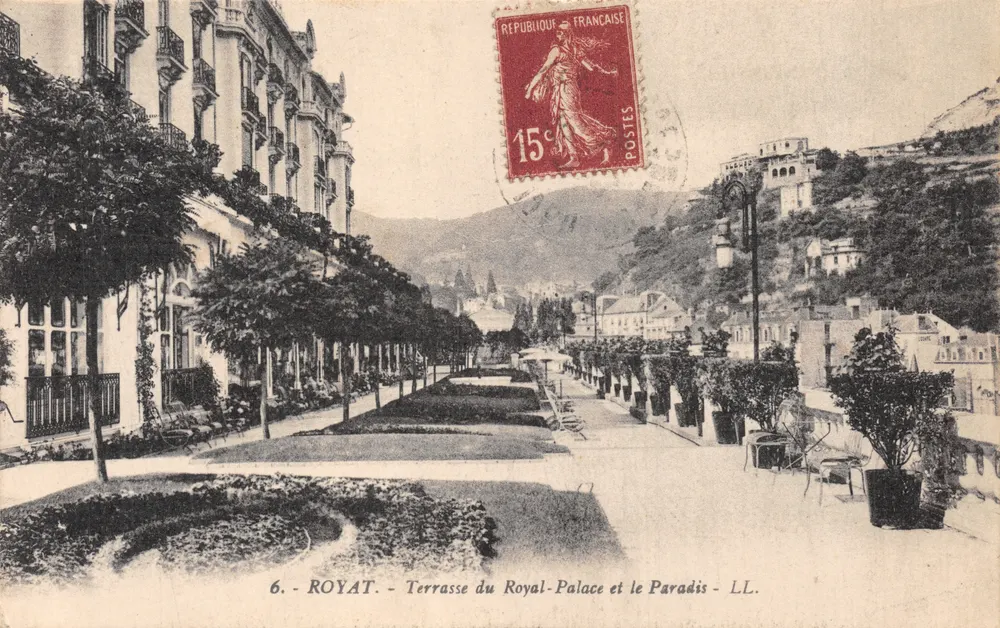 Royat — Terrasse des Königspalasts und das Paradis — LL. Verlag LL - Vorderseite