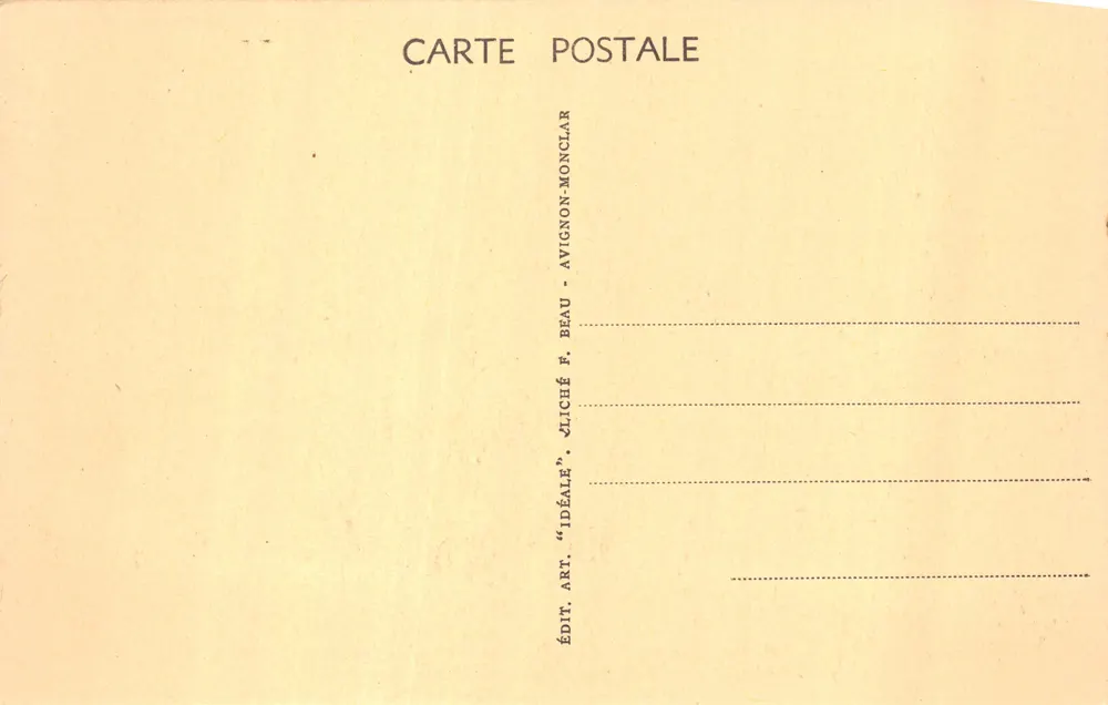 Avignon — Palast der Päpste, Mauern und der Rhône — Ideal M.F.B - Rückseite