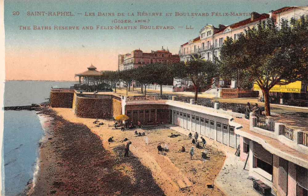 Saint-Raphaël — Die Bäder der Reserve und der Boulevard Félix-Martin — Giger, Arch. — LL - Vorderseite