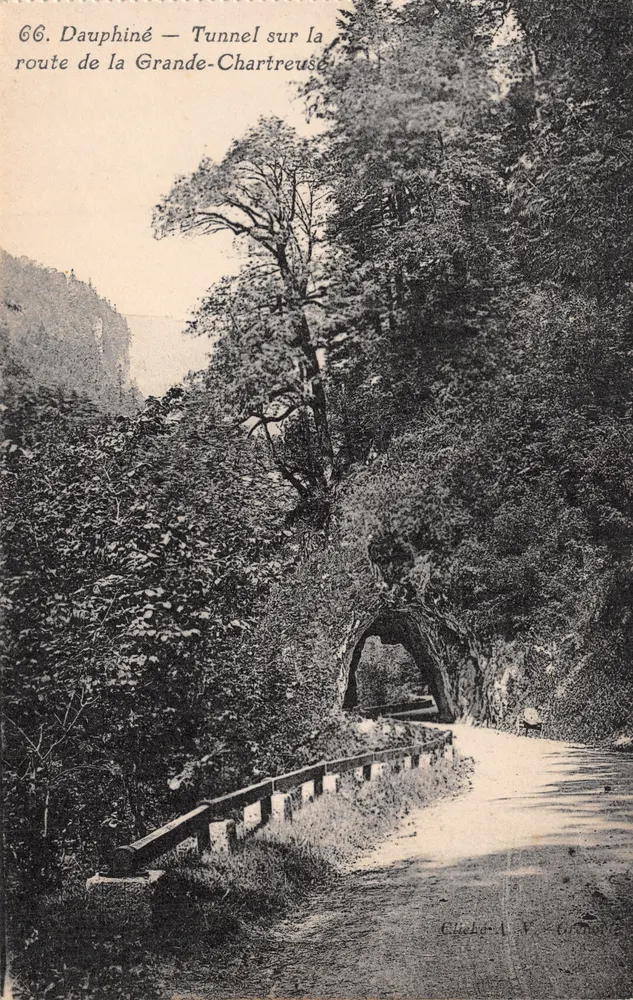 Dauphiné — Tunnel auf der Straße nach Grande-Chartreuse — Cliché A. V. Guérin - Vorderseite