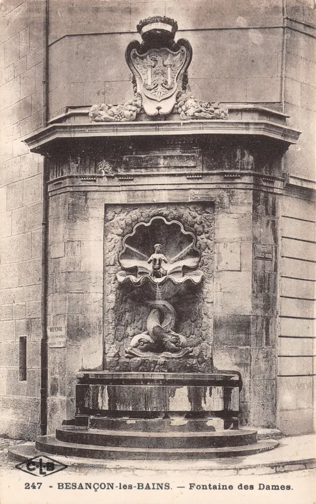 Besançon-les-Bains — Fontaine des Dames — Verlag C. Lardier, n° 247 - Vorderseite