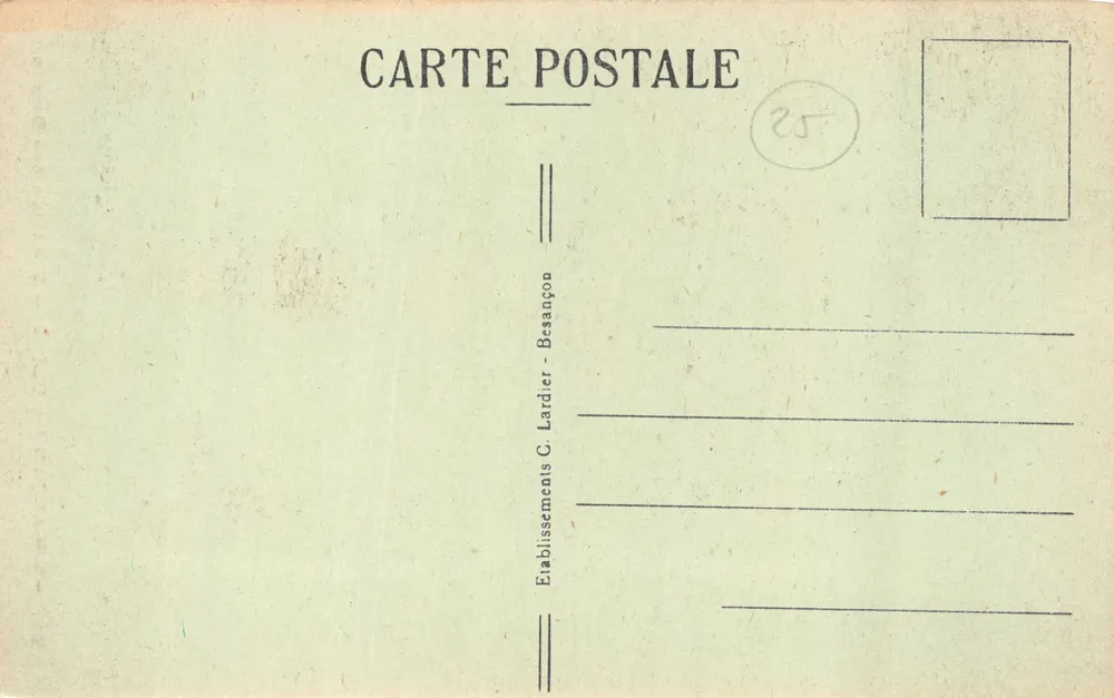 Besançon-les-Bains — Fontaine des Dames — Verlag C. Lardier, n° 247 - Rückseite
