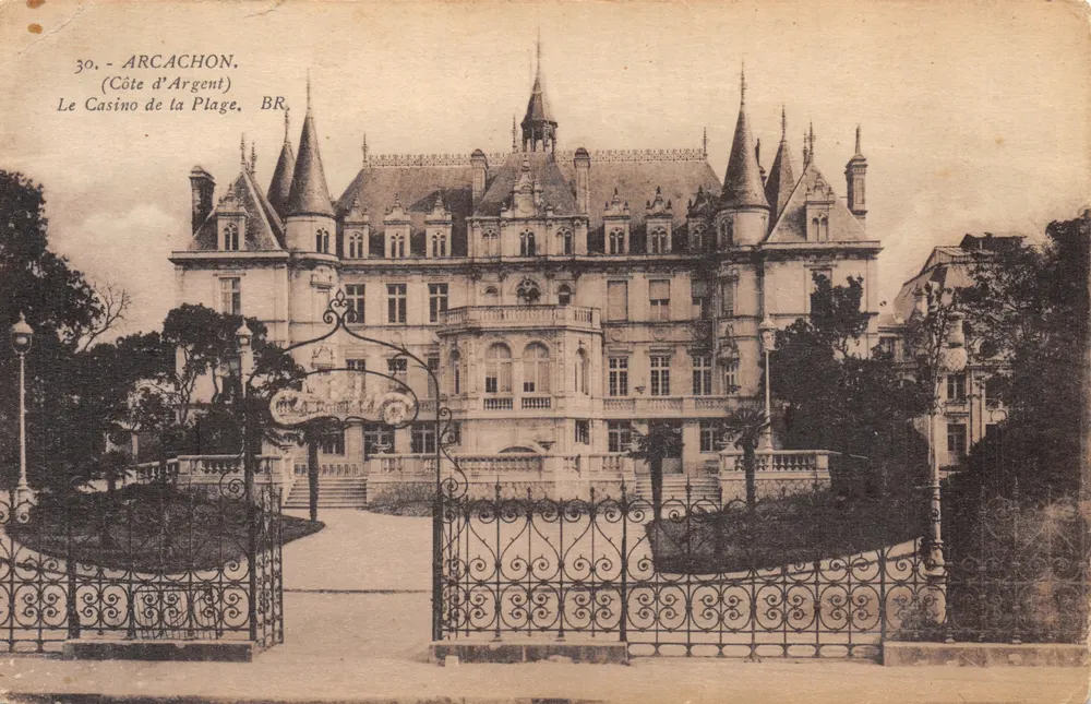 Arcachon — Das Casino de la Plage — BR. (Côte d'Argent) — Bloc frères, Verleger - Bordeaux - Vorderseite