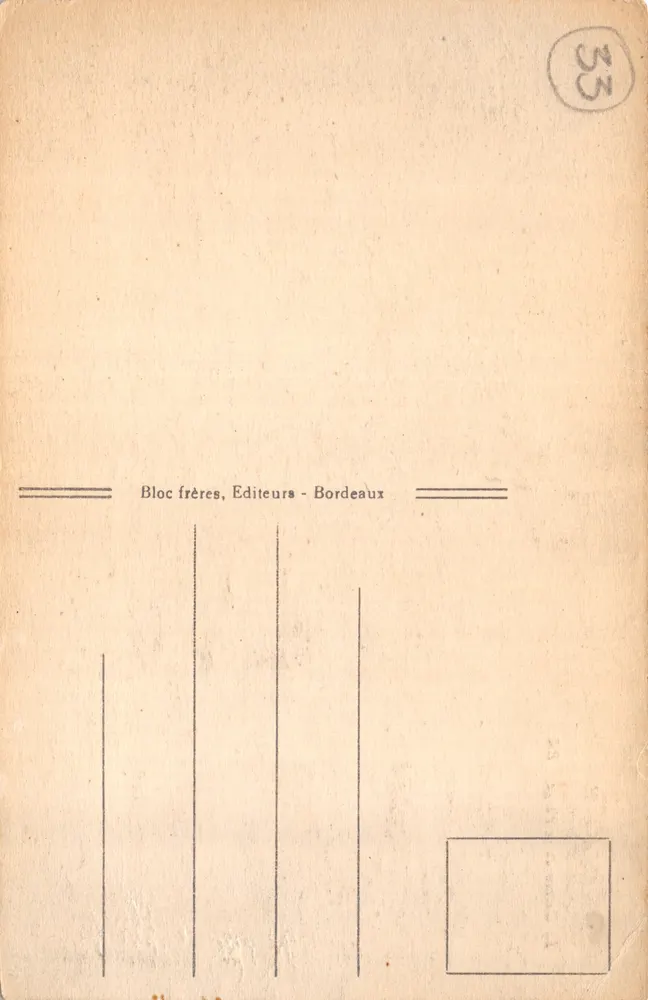 Arcachon — Das Casino de la Plage — BR. (Côte d'Argent) — Bloc frères, Verleger - Bordeaux - Rückseite