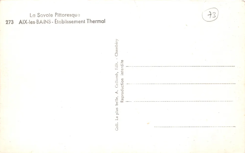 Aix-les-Bains — Thermisch Instituut — Giray - Achterkant