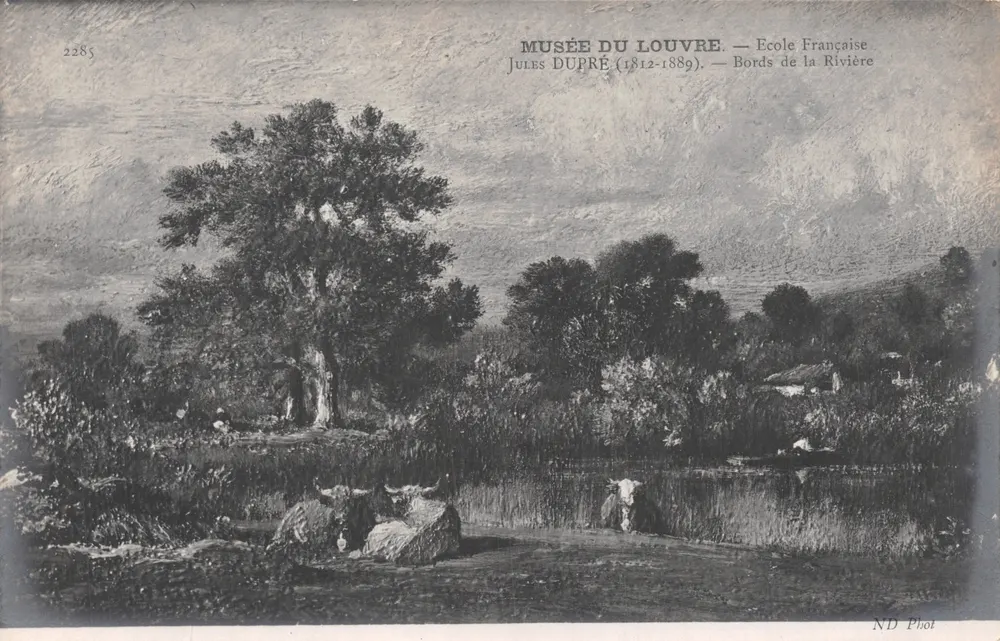 Ufer des Flusses — Landschaft mit Kühen — Jules Dupré (1812-1889) — ND Phot - Vorderseite