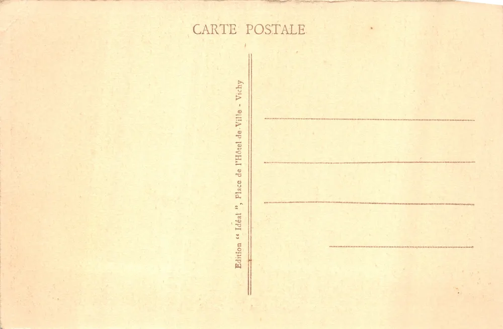 Monte Dore — Cascata di Vernière — Edizione « Ideal », Vichy - Verso