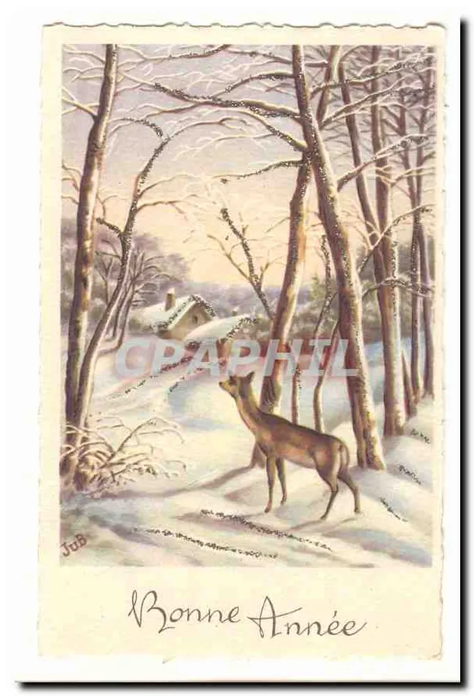 Entdeckungen im Wald — Hirsch in der Schnee — Verlag JUB - Vorderseite