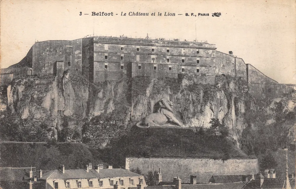 Belfort — Das Schloss und der Löwe — B.F., Paris - Vorderseite