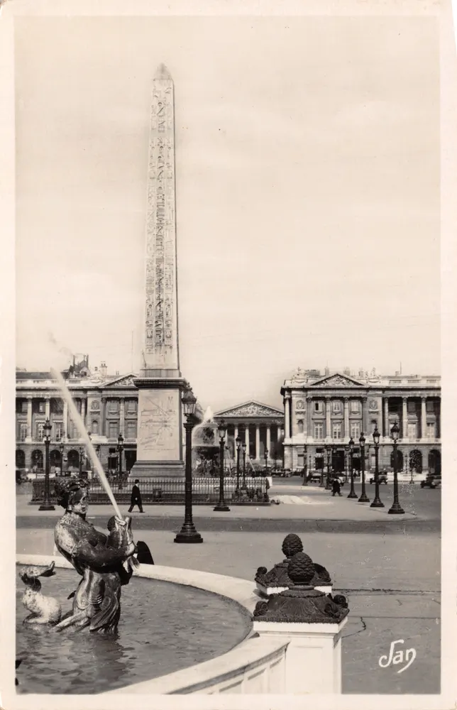 Place de la Concorde — Obélisque de la Concorde — éditeur Fan - 앞면