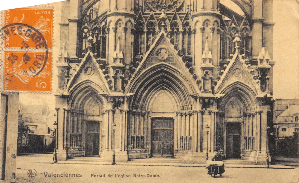 Valenciennes — Portal der Kirche Notre-Dame — Verleger N. LEIS - Vorderseite