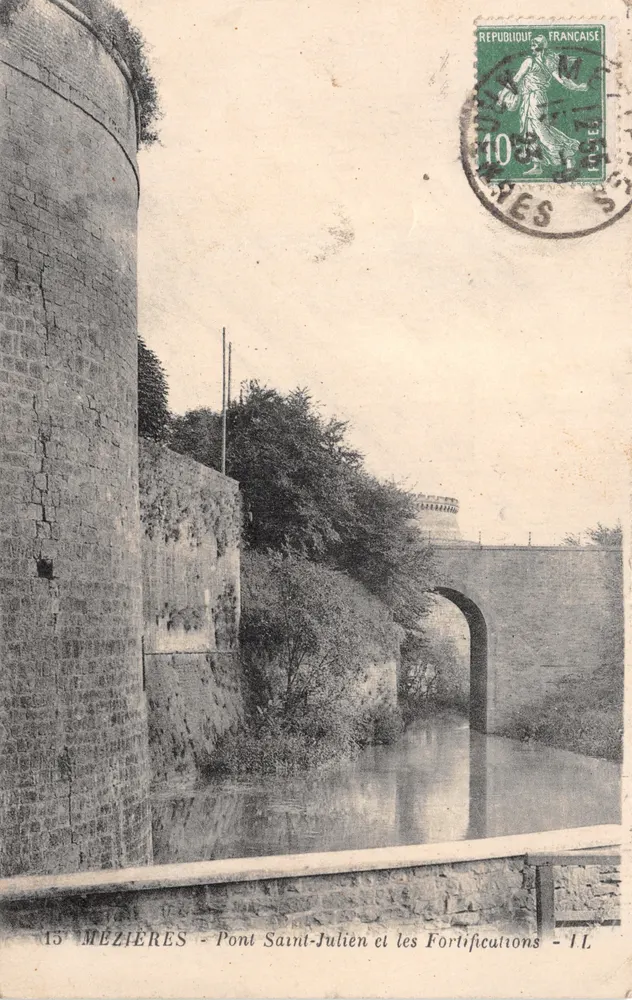 Mézières - Brücke Saint-Julien und die Festungen — Verlag T.L - Vorderseite