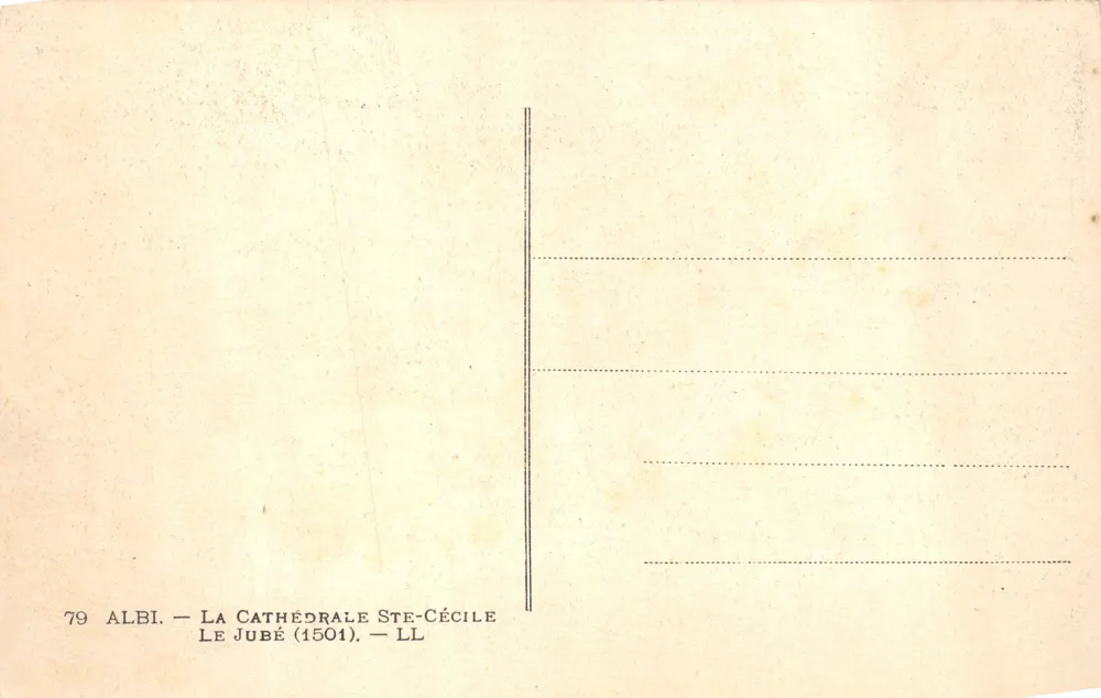 Albi — La cathédrale Sainte-Cécile — Le jubé (1501) - Verso