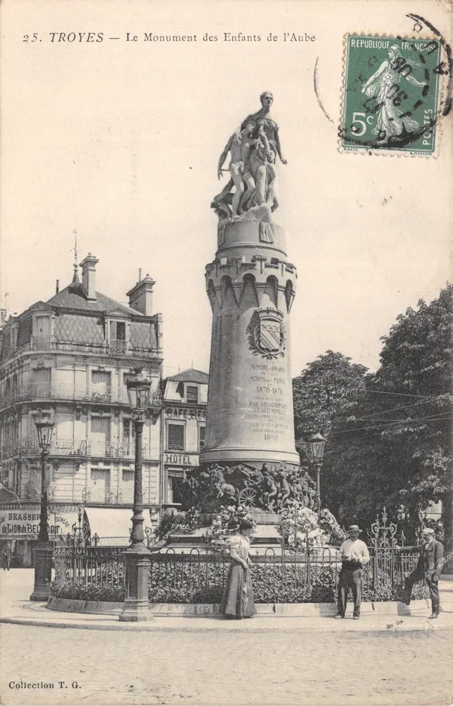 Troyes — Der Denkmal der Kinder der Aube — Sammlung T.G - Vorderseite
