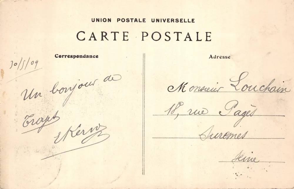Troyes — Der Denkmal der Kinder der Aube — Sammlung T.G - Rückseite