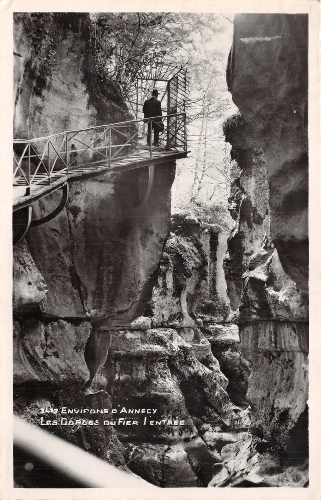 Les Gorges du Fier — entrée — Édition GIL, Annecy - Recto