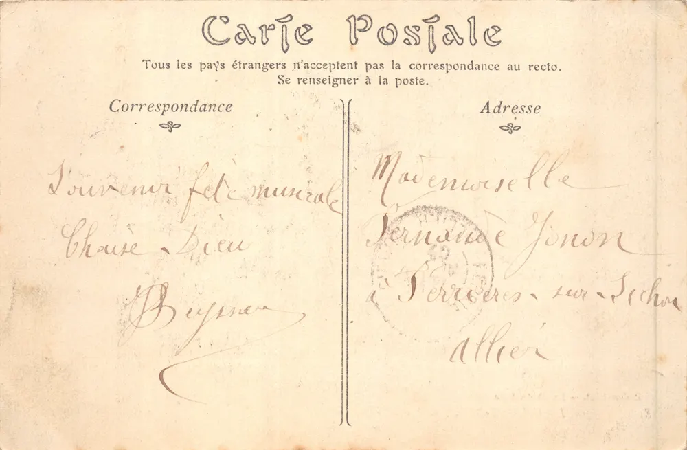 La Chaise-Dieu — Die Echo-Halle — Rodier-Beal, Nr. 82 - Rückseite