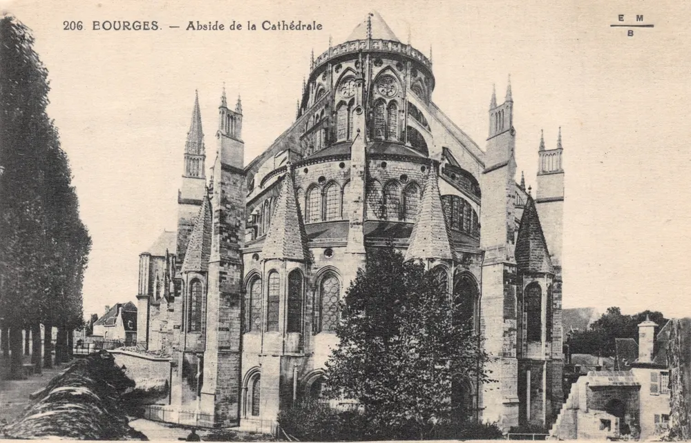 Bourges — Abside de la Cathédrale — Éditeur E.M. n° 206 - 앞면