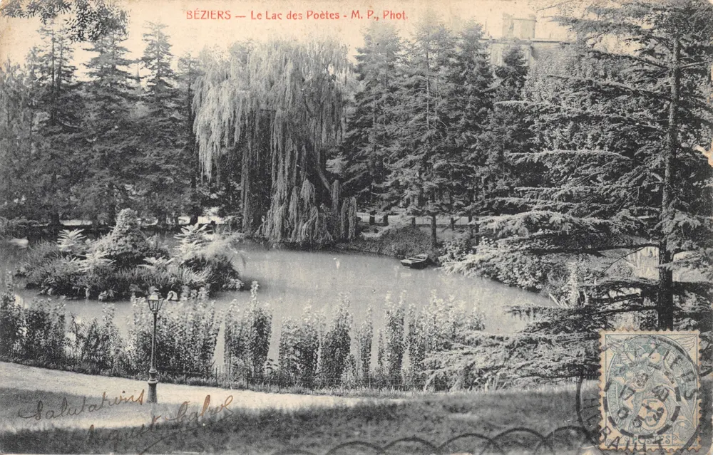 Béziers — Ansicht des Sees der Dichter — M. P., Phot - Vorderseite
