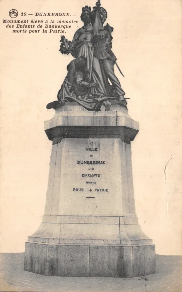 Dünkirchen — Denkmal für die Kinder, die für das Vaterland gestorben sind — Verlag P.N. n°19 - Vorderseite
