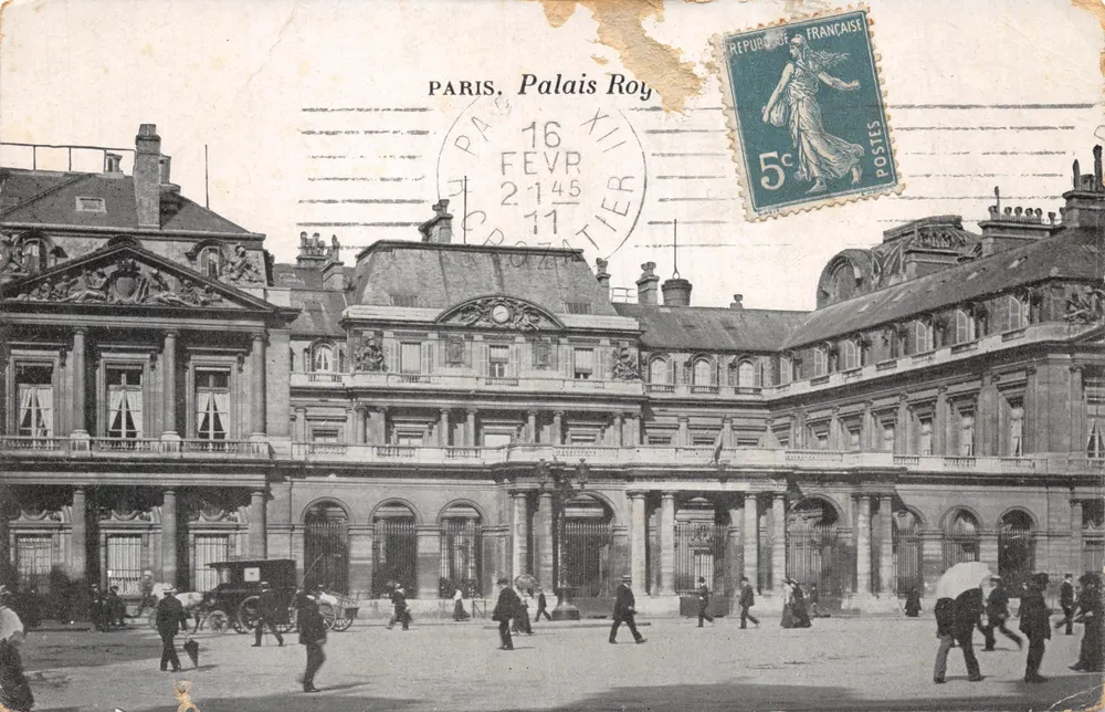 Paris, Palais Royal — Ansicht der inneren Hoffläche — Verleger Drucker unbekannt - Vorderseite
