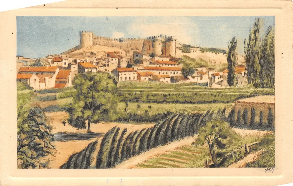 Villeneuve-lès-Avignon — Der befestigte Schloss — Éditions d'Art Yvon, Paris - Vorderseite