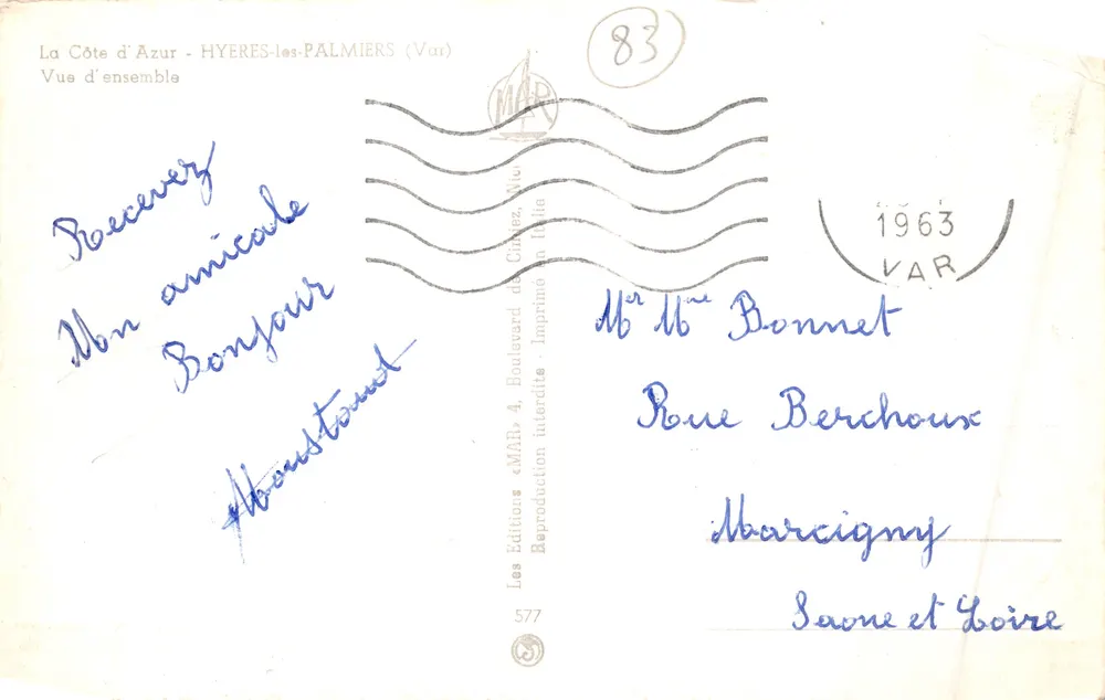Hyères-les-Palmiers — vue d'ensemble — Les Éditions « MAIB » - 뒷면